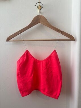 Free People Neon Pink Bandeau Crop Top